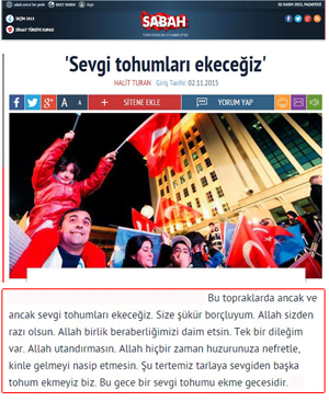 Sayın Davutoğlu: “Sevgi Tohumları Ekeceğiz”